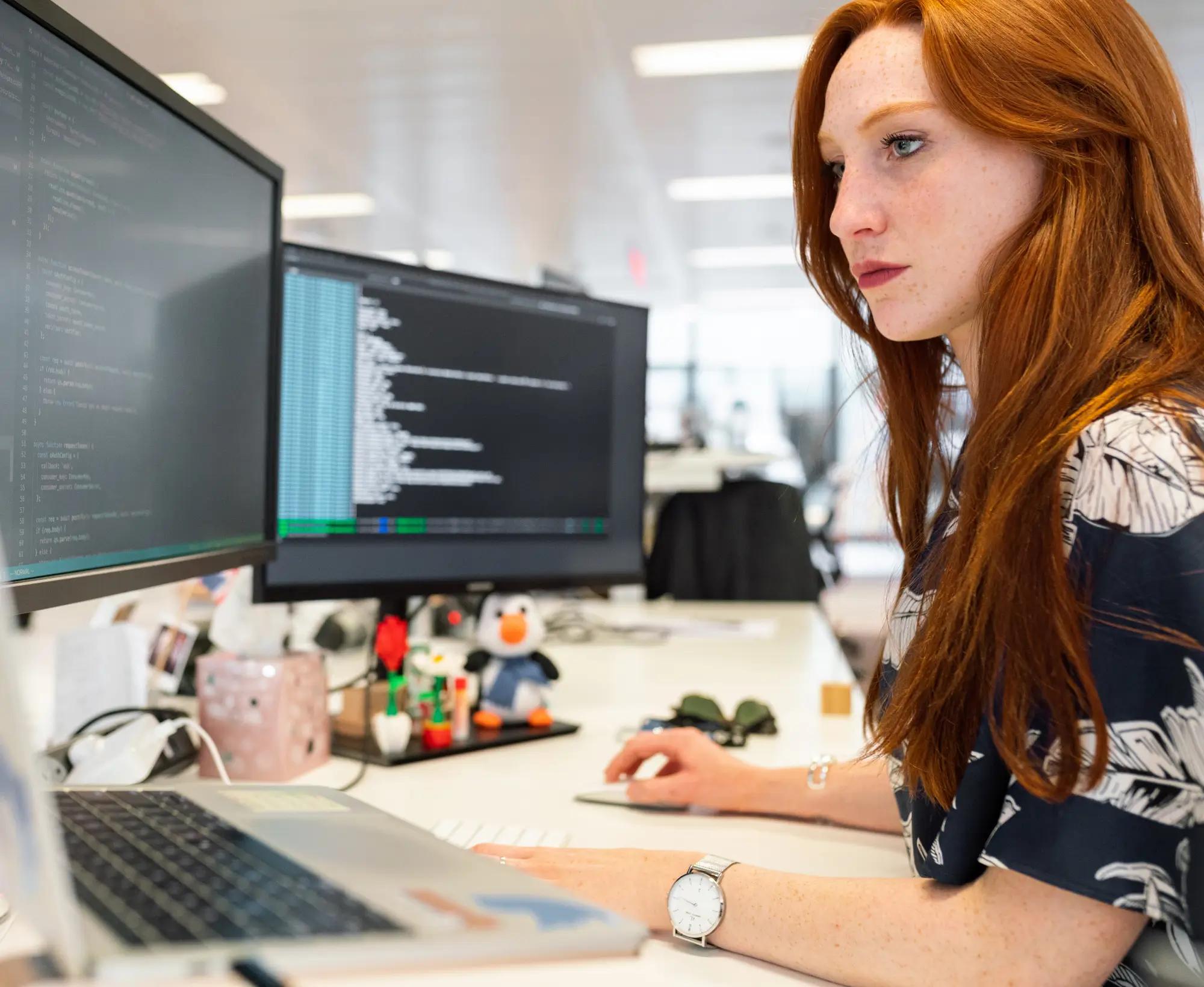 Girl at the computer